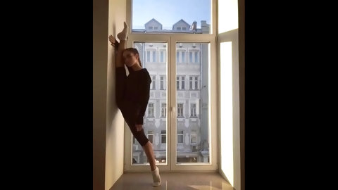 Flexible Teen Gymnast