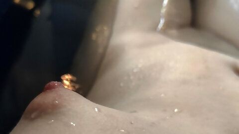 My Puffy Nipple When Taking A Hot Bath.