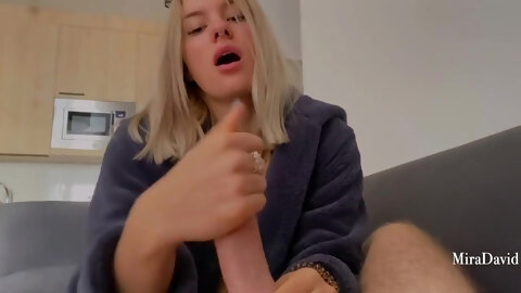 Teen Warms Her Hands On My Cock -...