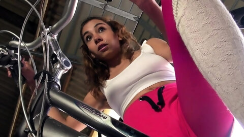 German Skinny Girl In Pink Pantyhose...