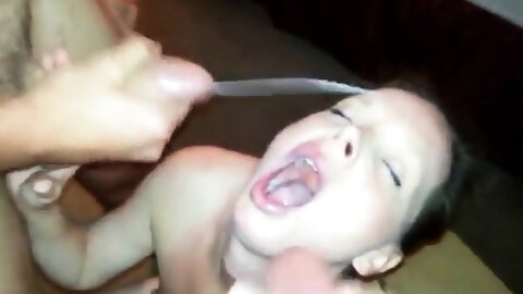 Double Cum On Her Face