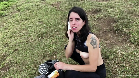 Pov Outdoors Video Of An Amateur Gf...