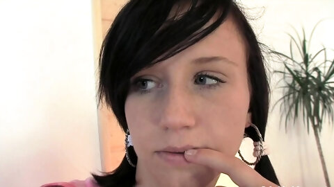 Striking Russian Brunette Kitty Gets...