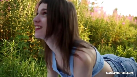 Skinny 18yo Had Sex In The Woods With 18...