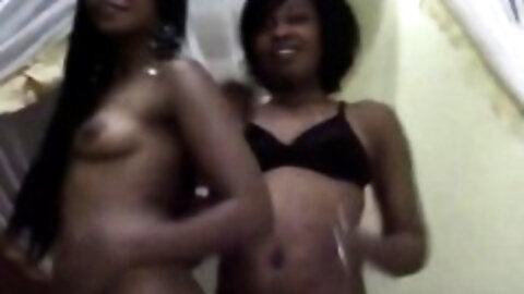 Skinny African Babes Pre Game Turns Lesbian