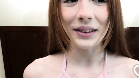 This Petite Redhead Teen With Perfect...