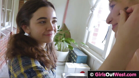 Hairy Lesbian Blonde Gets Licked And...