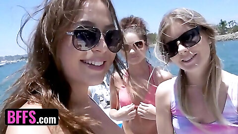 Three Young Sluts Captured A Fat Cock Of...