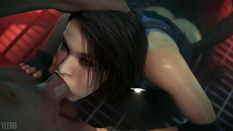Resident Evil - Jill Valentine Threesome...