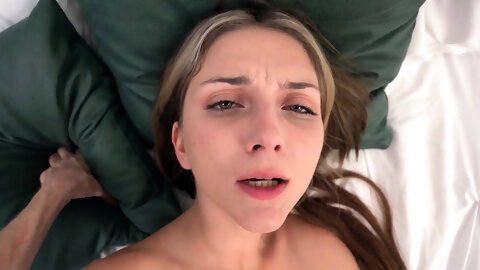 Petite Blonde Macy Meadows Takes A Big...